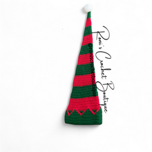 Load image into Gallery viewer, Elf Hat w/White Pom
