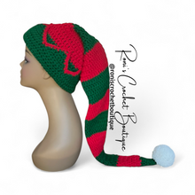 Load image into Gallery viewer, Elf Hat w/White Pom
