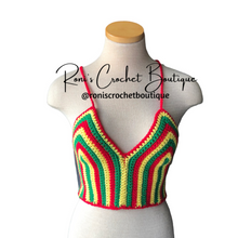 Load image into Gallery viewer, RetroStriped Crochet Tank Top
