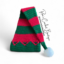 Load image into Gallery viewer, Elf Hat w/White Pom
