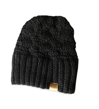 Load image into Gallery viewer, Cable Messy Bun Beanie
