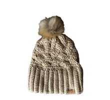 Load image into Gallery viewer, Winter Comfort Beanie with Faux Fur Pom
