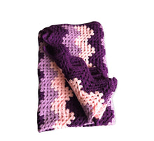 Load image into Gallery viewer, Purple Granny Ripple Afghan
