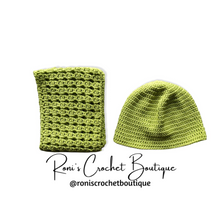 Load image into Gallery viewer, Avocado Beanie and Scarf Set
