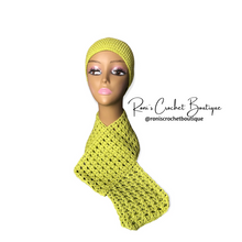 Load image into Gallery viewer, Avocado Beanie and Scarf Set
