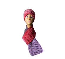 Load image into Gallery viewer, Plum Beanie and Scarf Set
