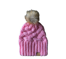 Load image into Gallery viewer, Winter Comfort Beanie with Faux Fur Pom
