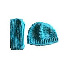 Load image into Gallery viewer, Teal Beanie and Scarf Set
