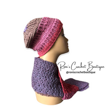 Load image into Gallery viewer, Plum Beanie and Scarf Set
