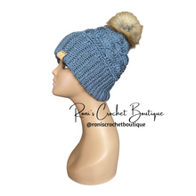 Load image into Gallery viewer, Winter Comfort Beanie with Faux Fur Pom
