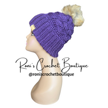 Load image into Gallery viewer, Winter Comfort Beanie with Faux Fur Pom
