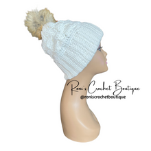 Load image into Gallery viewer, Winter Comfort Beanie with Faux Fur Pom
