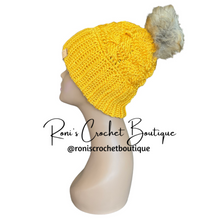 Load image into Gallery viewer, Winter Comfort Beanie with Faux Fur Pom
